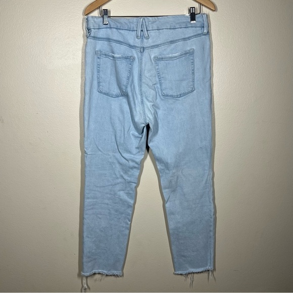 Good American Women’s Light Wash Skinny Jeans Fray Hem Size 12 / 31 - Picture 5 of 7